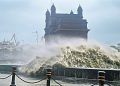 Videos of large waves crashing on the Gateway of India goes viral.