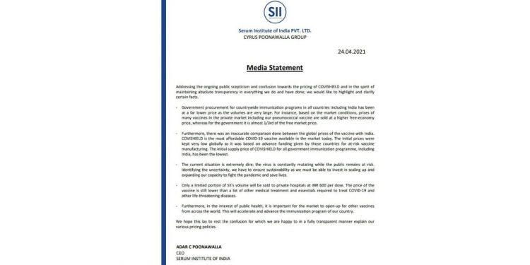 This Pandemic is not limited by Geographic or Political boundaries: Adar Poonawalla