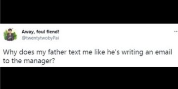 Woman tweets about how her dad texts