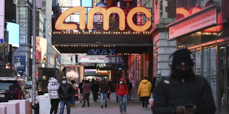 AMC Entertainment shares soar to height .