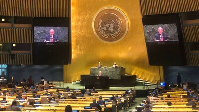 India abstains from voting on the UNGA resolution on Myanmar.