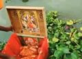 Newborn Girl In Wooden Box found floating in Ganga, Reduced by Boatman.