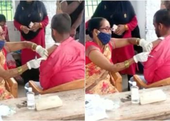 Man injected with ‘empty’ syringe rather than vaccine, On Camera.