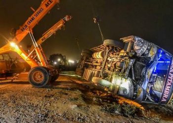 Speeding bus hits loader in UP’s kanpur killing 16: says police.