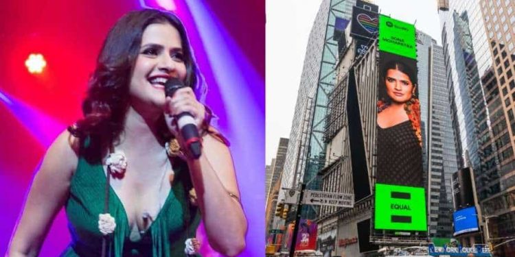 Sona is proud of her Times Square billboard, despite being reminded it’s an ad