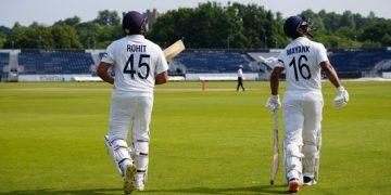 Indian Cricketers pay tribute to yashpal sharma, sporting black armbands during warm-up games.
