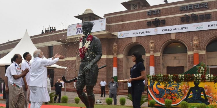 Rajiv Gandhi Khel Ratna Award Renamed after Hockey Great Dhyan Chand.