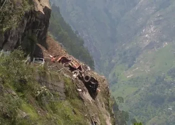 A Landslide in Kinnaur left Bus Wreckage Reaching over 100 meters