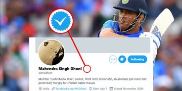 Twitter removes the blue verified badge from MS Dhoni’s account.