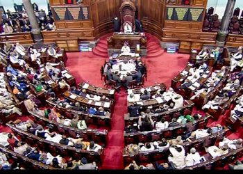 6 Trinamool Rajya Sabha MPs Suspended for today over “Disorderly” Conduct.