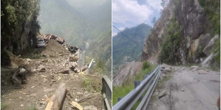 2 Dead in Himachal Pradesh Landslide, 25-30 missing as vehicles trapped.