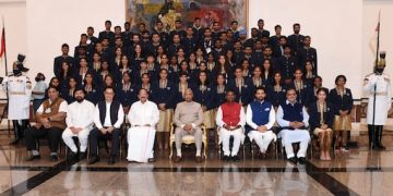Indian Olympics Contingent was hosted today by President Ram Nath Kovid.