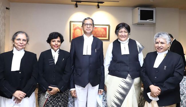 Chief Justice With 4 Women Judges After Historic Oath At Supreme Court