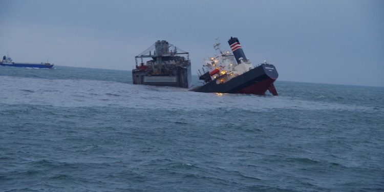 Ship snaps in two off Japan’s Coast , Crew onboard safe : Officials.