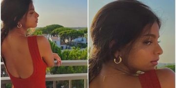 Suhana Khan looks ravishing in a red dress for new photo session