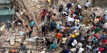 Two children killed when a four-story structure in Malkaganj, Delhi, collapses
