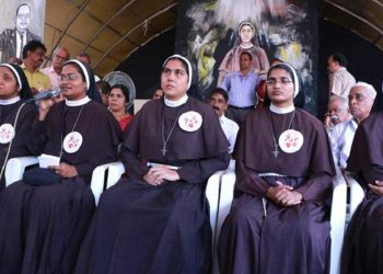 Nuns in Kerala staging a walkout in protest of a priest’s anti-Muslim remarks