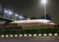 Viral Video: A plane from Air India gets stuck under a bridge near the Delhi Airport