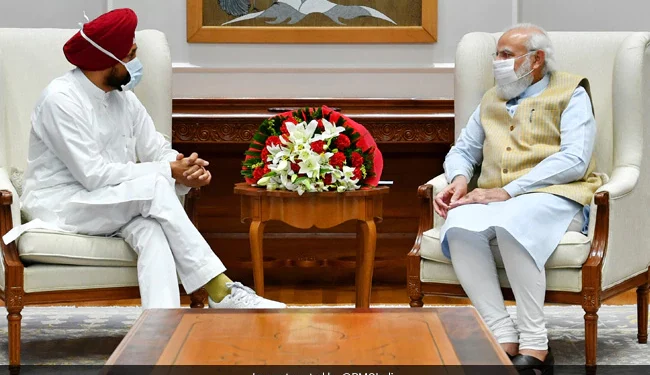 Punjab Chief Minister Charanjit Singh Channi met with Prime Minister Narendra Modi in Delhi
