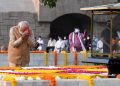 PM Narendra Modi pays tribute to Mahatma Gandhi at Rajghat