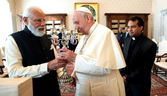 RSS: PM Modi’s meeting with Pope Francis raised the country’s prestige
