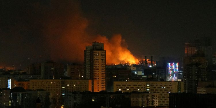 Overnight Attacks in Kyiv Led To Fire Disasters