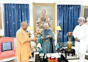 UP CM Adityanath Hands Over Resignation To Governor Anandiben Patel