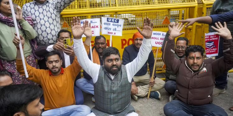 PSC Protests Against New UGC Regulations, Marches to Raj Bhavan