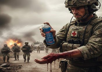 Spray on the Wound, Bleeding Stops Instantly